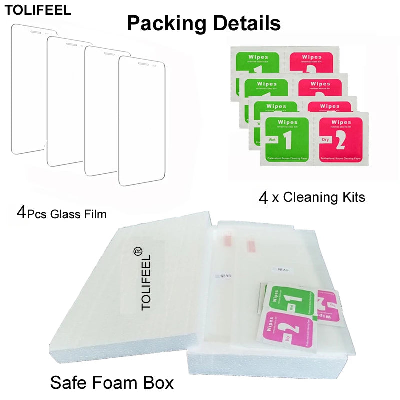 4PCS Tempered Glass for Google Pixel 9 10 8 Pro 9A 8A 7 7A 6 6A 5 4A 4 XL 3 Protective Transparent Screen Protector Film Glass