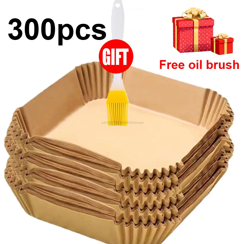 20cm Air Fryer Paper Liner Pastry Accessories Airfryer Cooking Baking Paper Tool Aerogrill Parchment Oven Disposable Dishes
