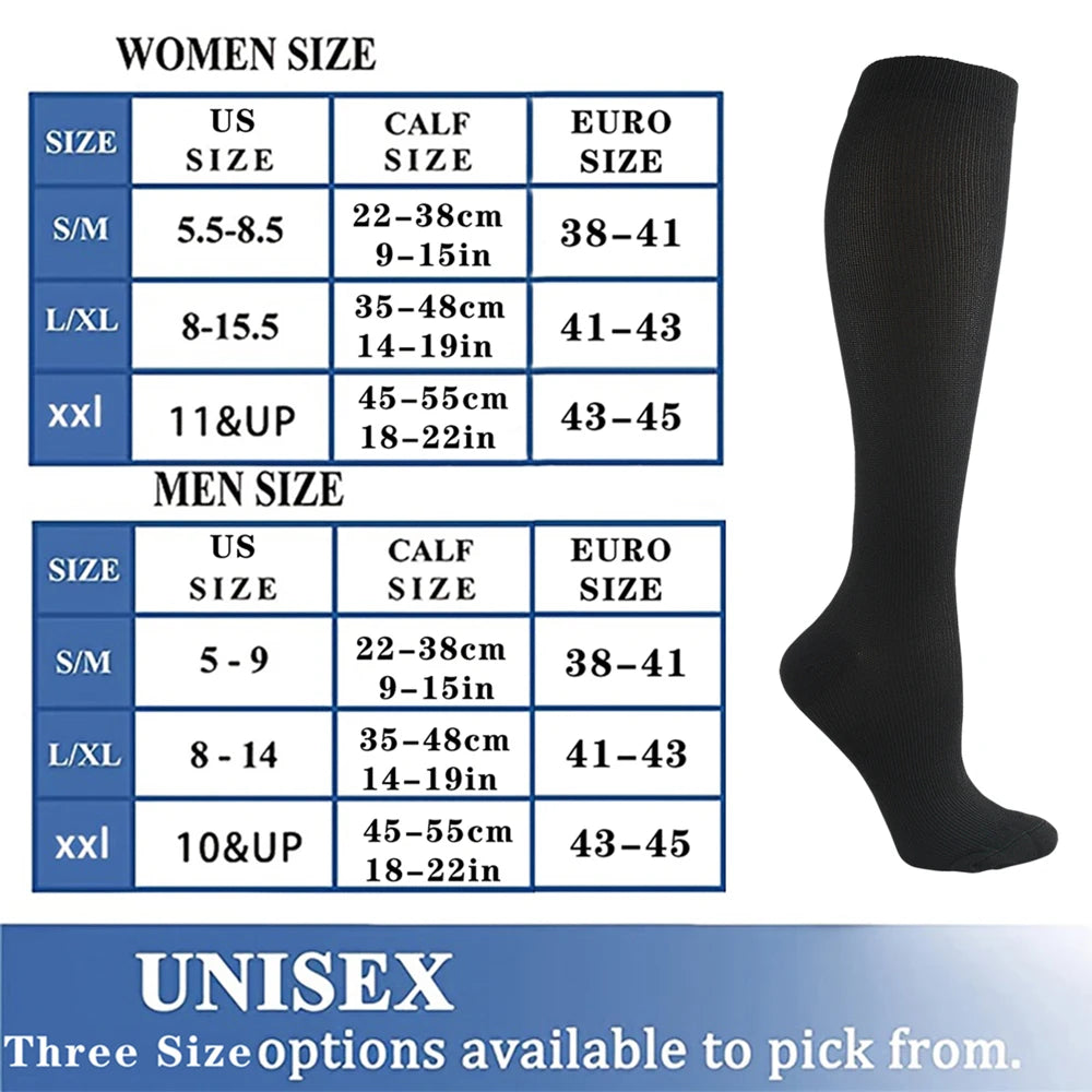 Compression Socks for Sports & Travel - Unisex