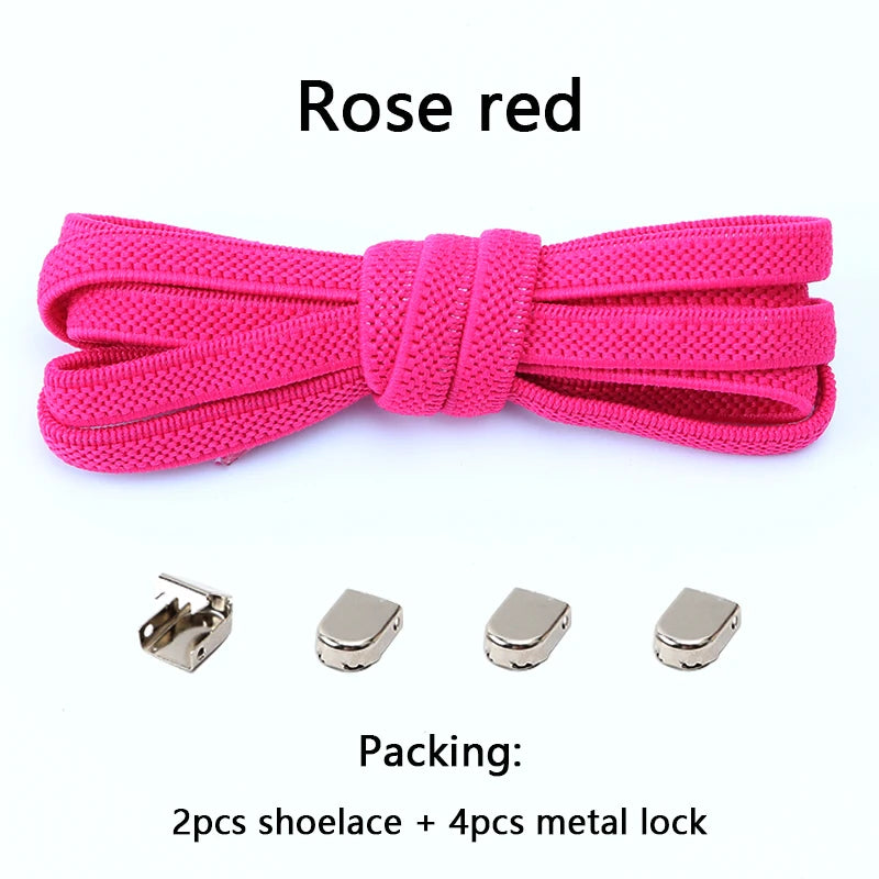 No Tie Elastic Shoe Laces One Size Fits All Adult and Kids Shoes Shoelaces for Sneakers Shoelace Tieless Flat Expand Shoestrings