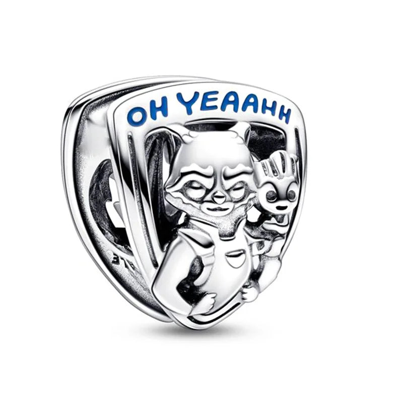 Disney Mickey Minnie princezná s motívom ľadu a snehu, kreslený seriál, prívesok s veľkým otvorom a zinkovým príveskom. 