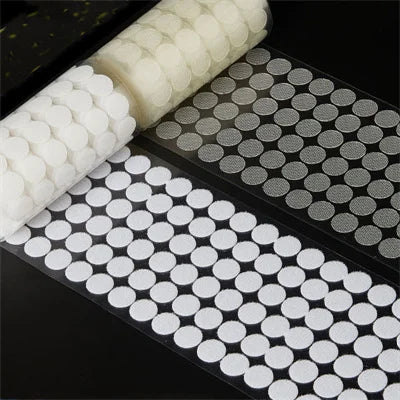 99pairs 10/15/20mm Transparent Sticky Dots Self Adhesive Hook and Loop Fastener Tape Strong Glue Baby Round Coin Tape Sticker