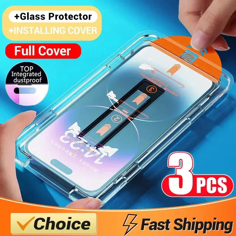 Tempered Glass Screen Protector for iPhone - 3 Pack