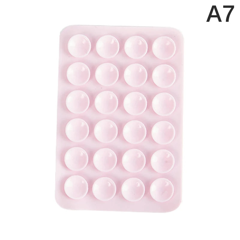Double Side Silicone Suction Pad For Mobile Phone Fixture Suction Cup Backed Adhesive Silicone Rubber Sucker Pad For Fixed Pad