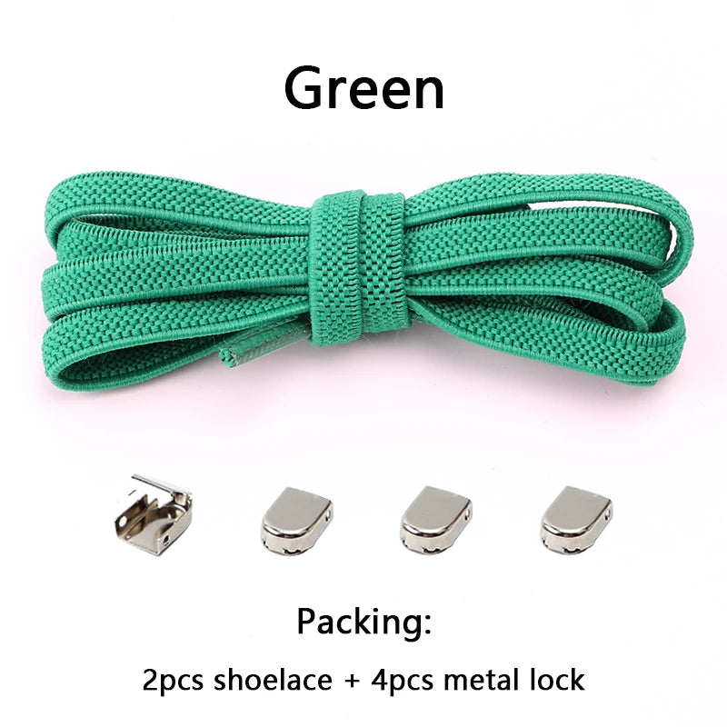 No Tie Elastic Shoe Laces One Size Fits All Adult and Kids Shoes Shoelaces for Sneakers Shoelace Tieless Flat Expand Shoestrings