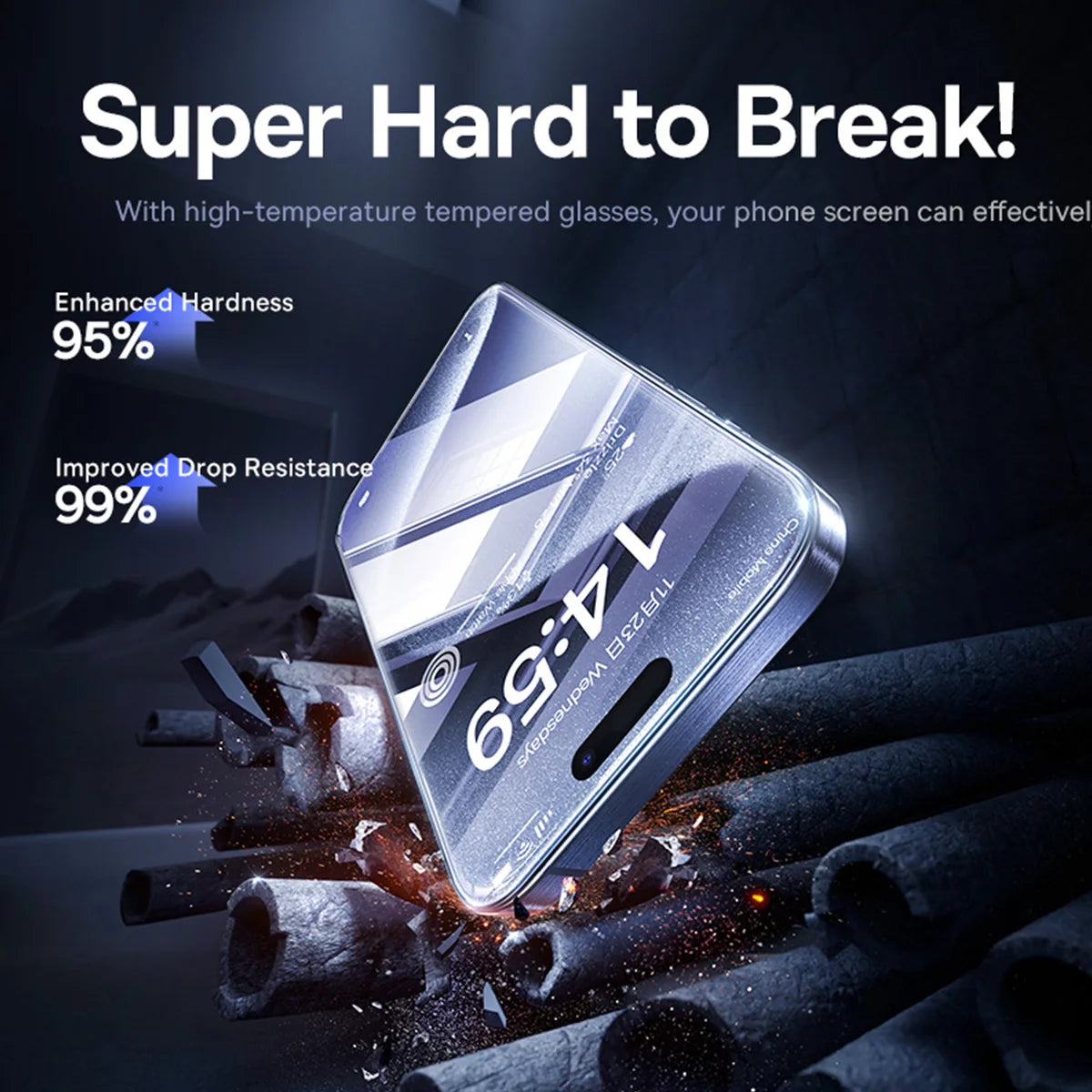 Baseus Tempered Glass for iPhone 17 16 Pro Max Screen Protector for iPhone 15 14 13 12 11 Pro Max Clear Edge Anti-Peeping Film