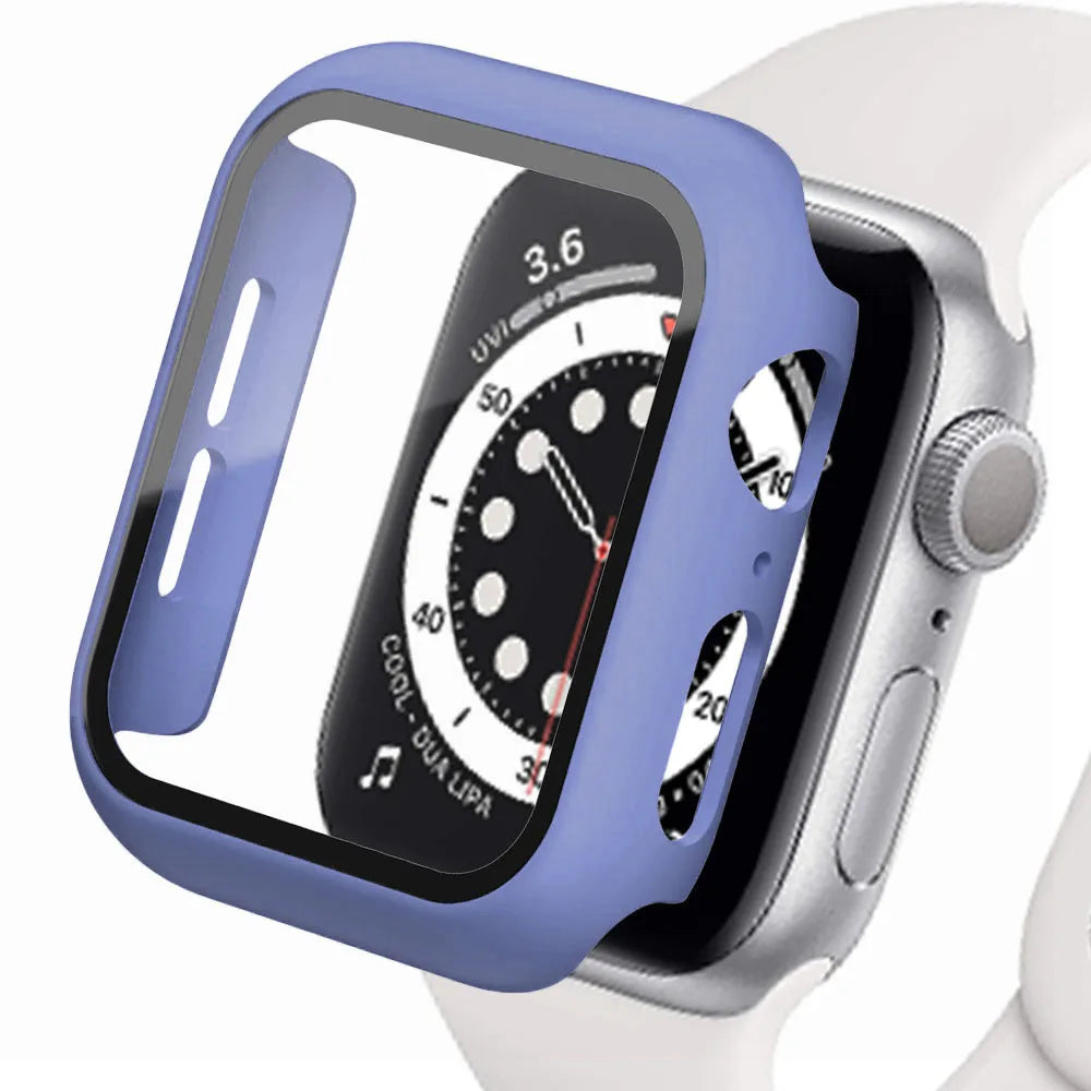 Tvrdené sklo + kryt pre príslušenstvo pre Apple Watch 45 mm 41 mm 44 mm 40 mm 42 mm Ochranný kryt obrazovky pre Apple Watch série 9 4 5 6 SE 7 8 