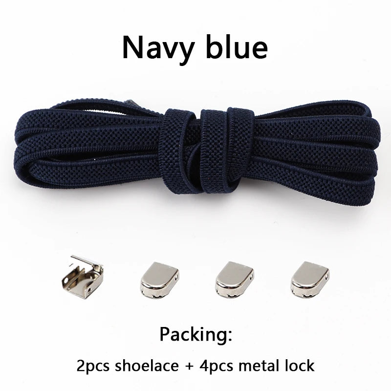No Tie Elastic Shoe Laces One Size Fits All Adult and Kids Shoes Shoelaces for Sneakers Shoelace Tieless Flat Expand Shoestrings
