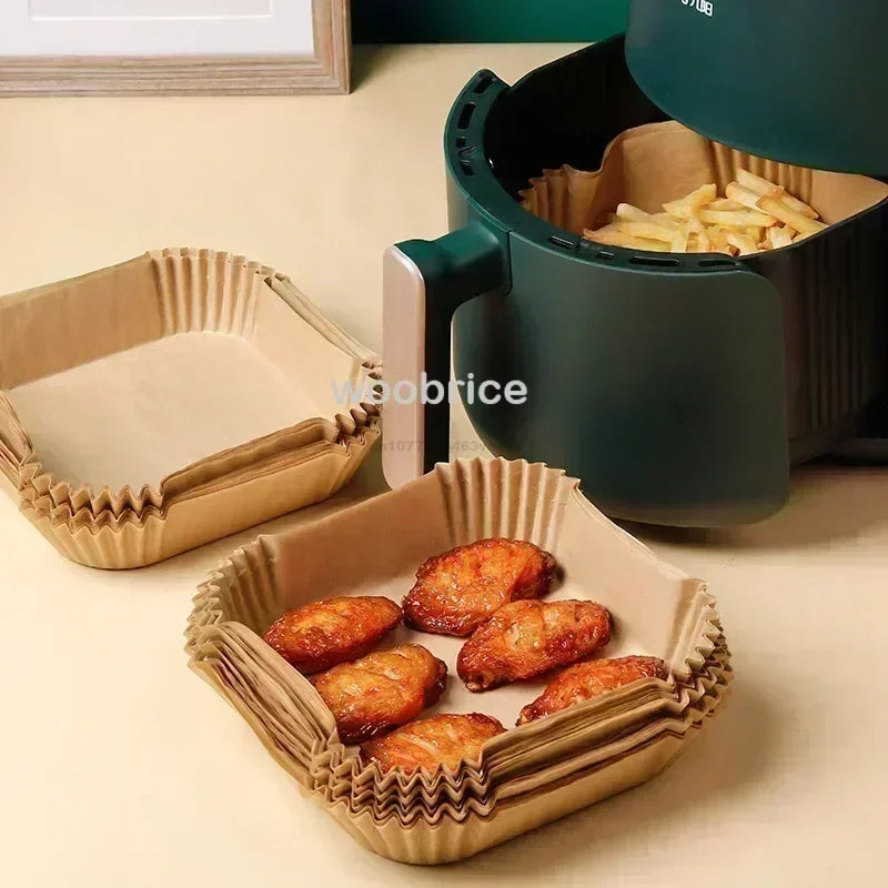 20cm Air Fryer Paper Liner Pastry Accessories Airfryer Cooking Baking Paper Tool Aerogrill Parchment Oven Disposable Dishes
