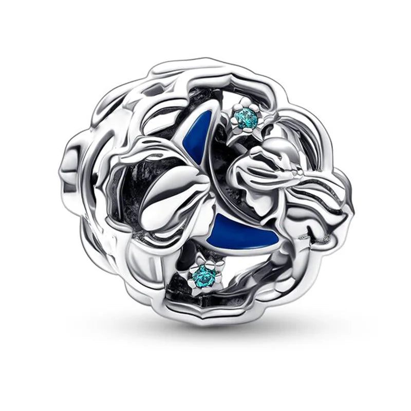 Disney Mickey Minnie princezná s motívom ľadu a snehu, kreslený seriál, prívesok s veľkým otvorom a zinkovým príveskom. 