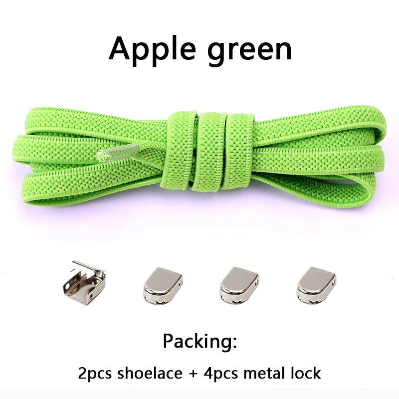 No Tie Elastic Shoe Laces One Size Fits All Adult and Kids Shoes Shoelaces for Sneakers Shoelace Tieless Flat Expand Shoestrings