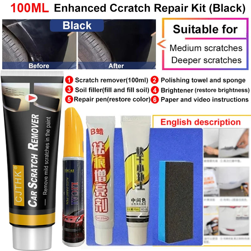 Car Scratch Remover Paint Care Tools Auto Swirl Remover Scratches Repair Polishing Anti Scratch Wax Auto Body Grinding Compound