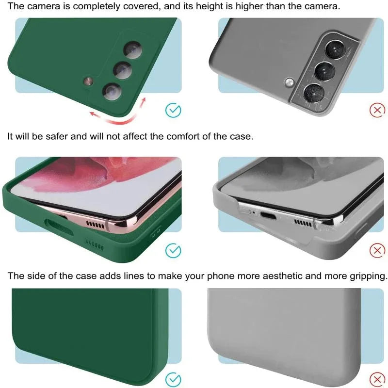 Luxusný tekutý silikónový kryt pre Samsung S25 S24 Galaxy S20 S21 S22 S23 FE Plus Note10 20 A52 A31 A41 A71 A51 A72 A70 A50 Coque 