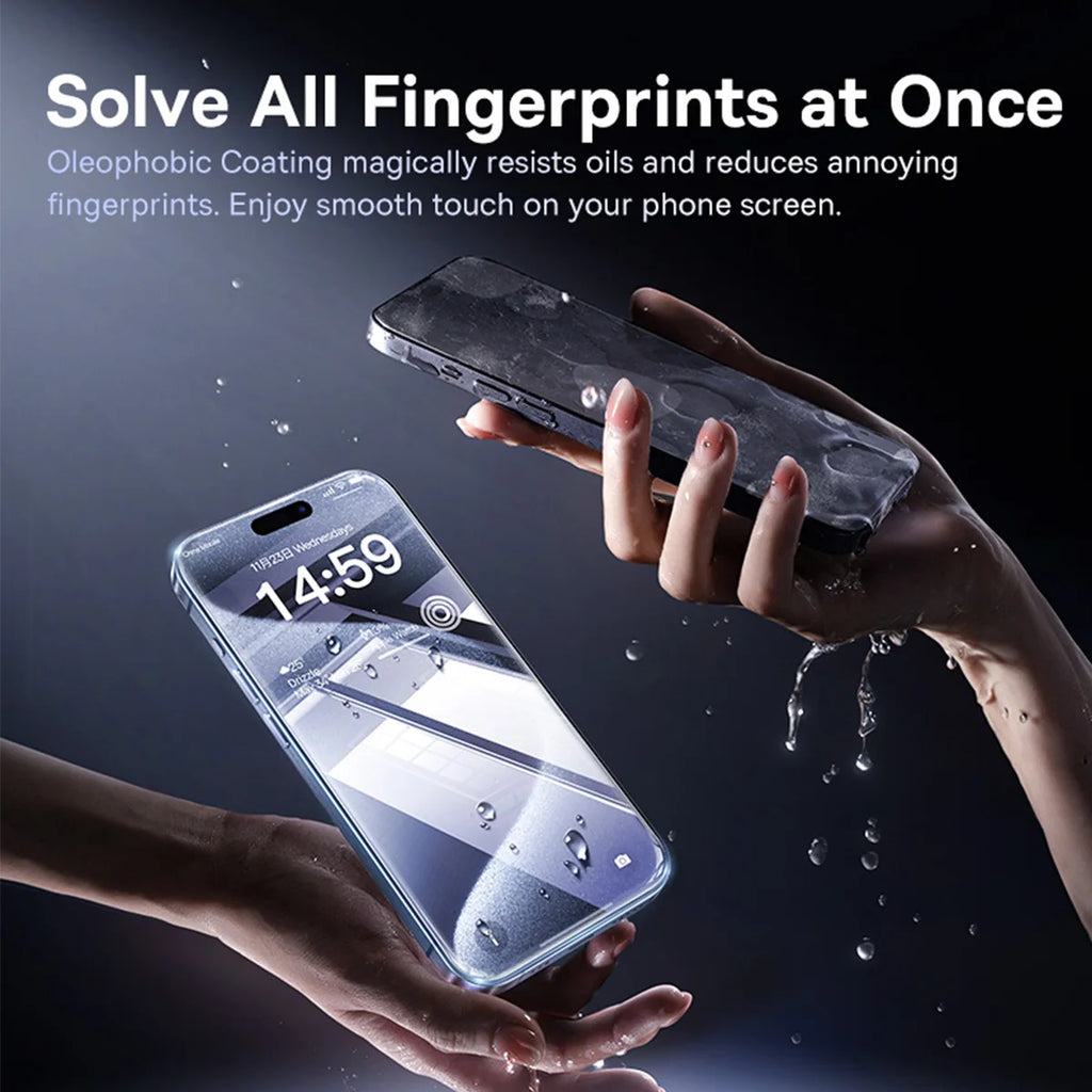 Ochranné sklo Baseus z tvrdeného skla pre iPhone 17 16 Pro Max s priehľadnými hranami a proti odlupovaniu obrazovky pre iPhone 15 14 13 12 11 Pro Max