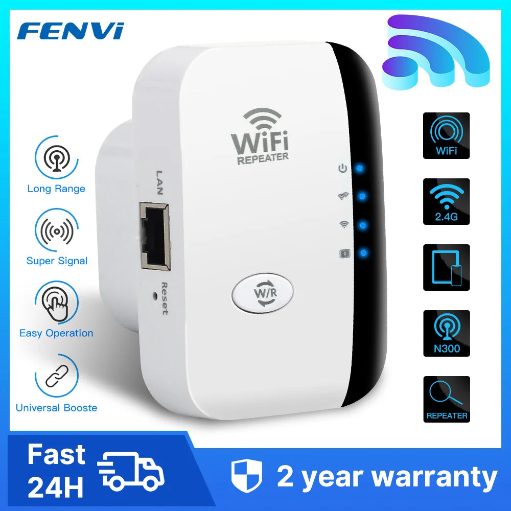 Bezdrôtový WiFi opakovač FENVI 300 Mbps, diaľkový WiFi extender, WiFi zosilňovač, 802.11N WiFi zosilňovač, opakovač, zosilňovač Wi-Fi, opakovač 