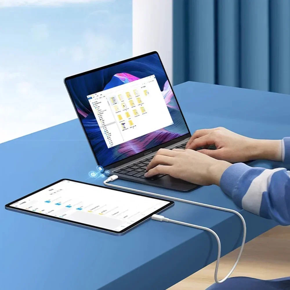 Universal 120W 10A Fast Charger PD Dual USB C To Type C Quick Charging Cable High-speed Data Transfer Wire Cord