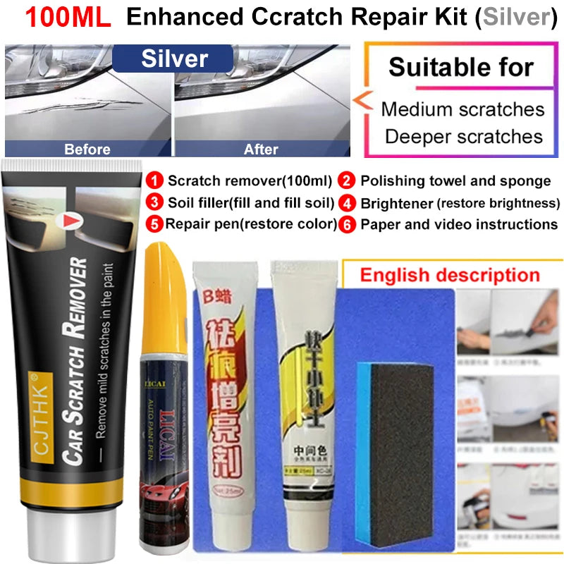 Car Scratch Remover Paint Care Tools Auto Swirl Remover Scratches Repair Polishing Anti Scratch Wax Auto Body Grinding Compound