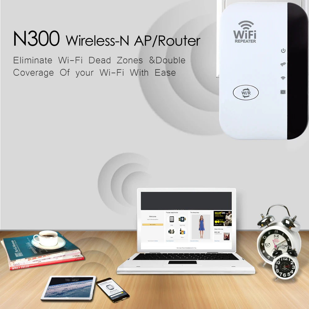 Bezdrôtový WiFi opakovač FENVI 300 Mbps, diaľkový WiFi extender, WiFi zosilňovač, 802.11N WiFi zosilňovač, opakovač, zosilňovač Wi-Fi, opakovač 