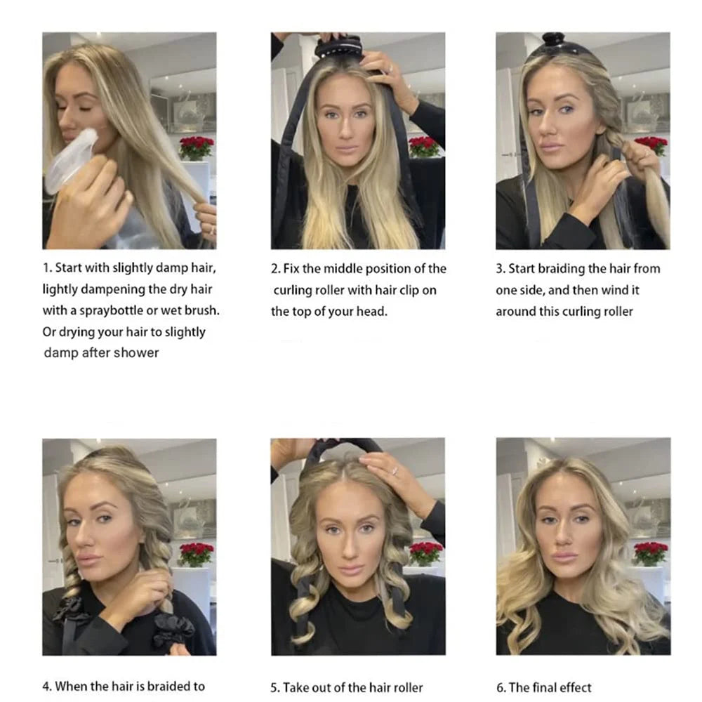 Bezohrievacia kulma na vlasy, čelenka bez ohrievača, hodvábne kučery, stuha, natáčky na vlasy, mäkká čelenka na spanie, lenivé kulmy na vlasy, nástroje na úpravu vlasov 