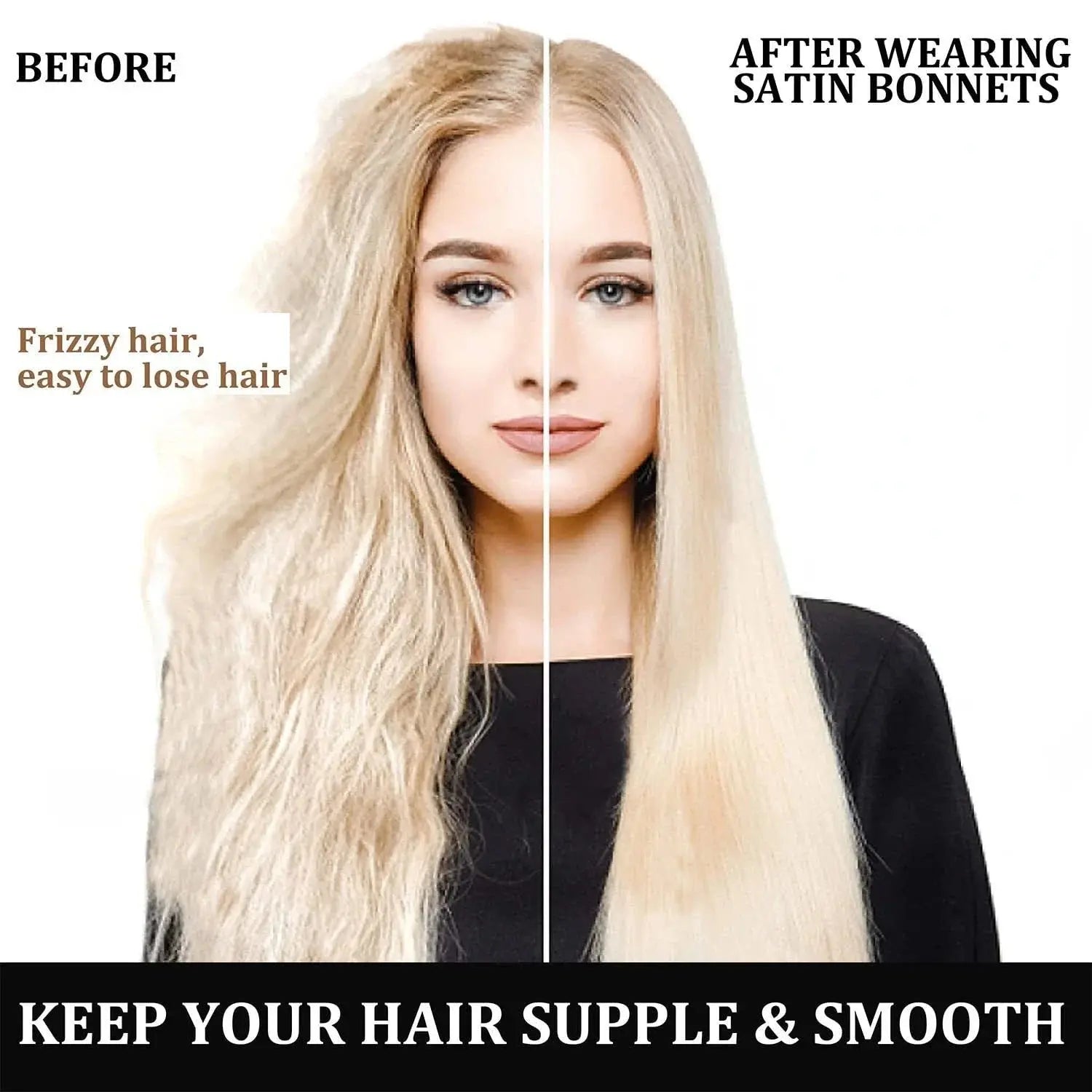 Satin Hair Bonnet for Sleeping - Hair Care Cap