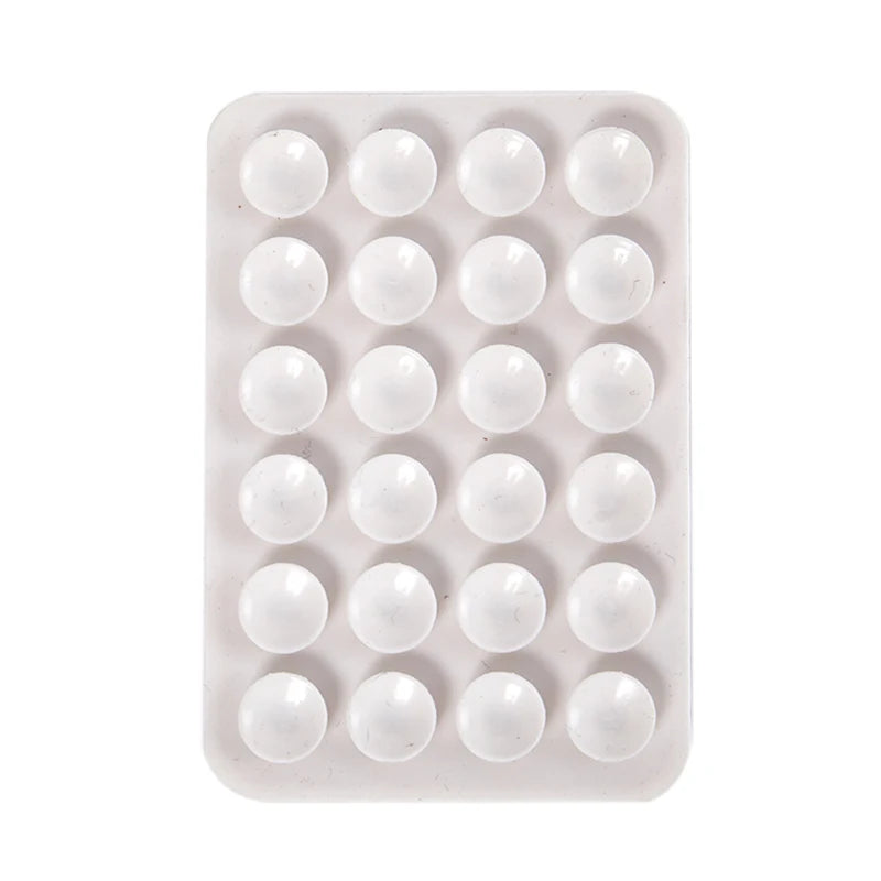 Double Side Silicone Suction Pad For Mobile Phone Fixture Suction Cup Backed Adhesive Silicone Rubber Sucker Pad For Fixed Pad