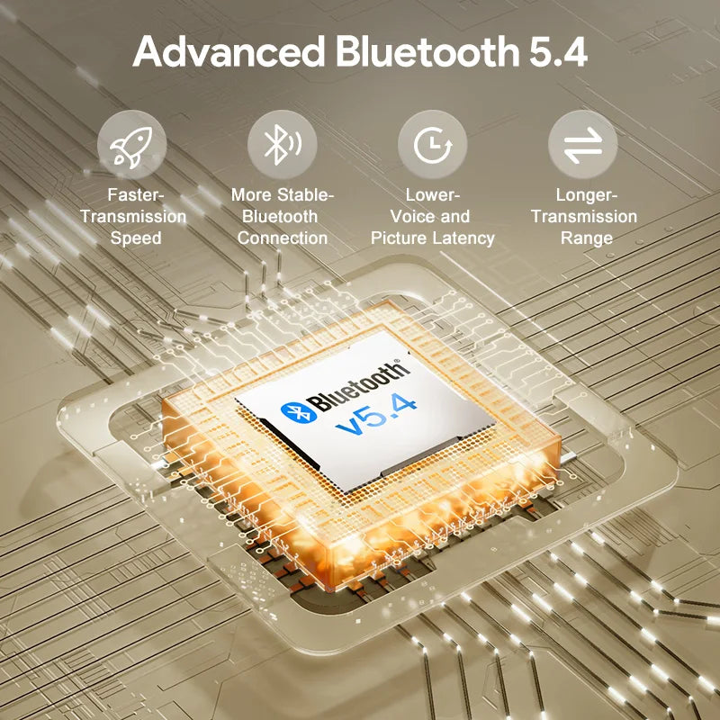 Bezdrôtové slúchadlá QCY H3 ANC, Bluetooth 5.4, Hi-Res Audio, cez uši, 43dB hybridné slúchadlá s aktívnym potlačením hluku, 60H