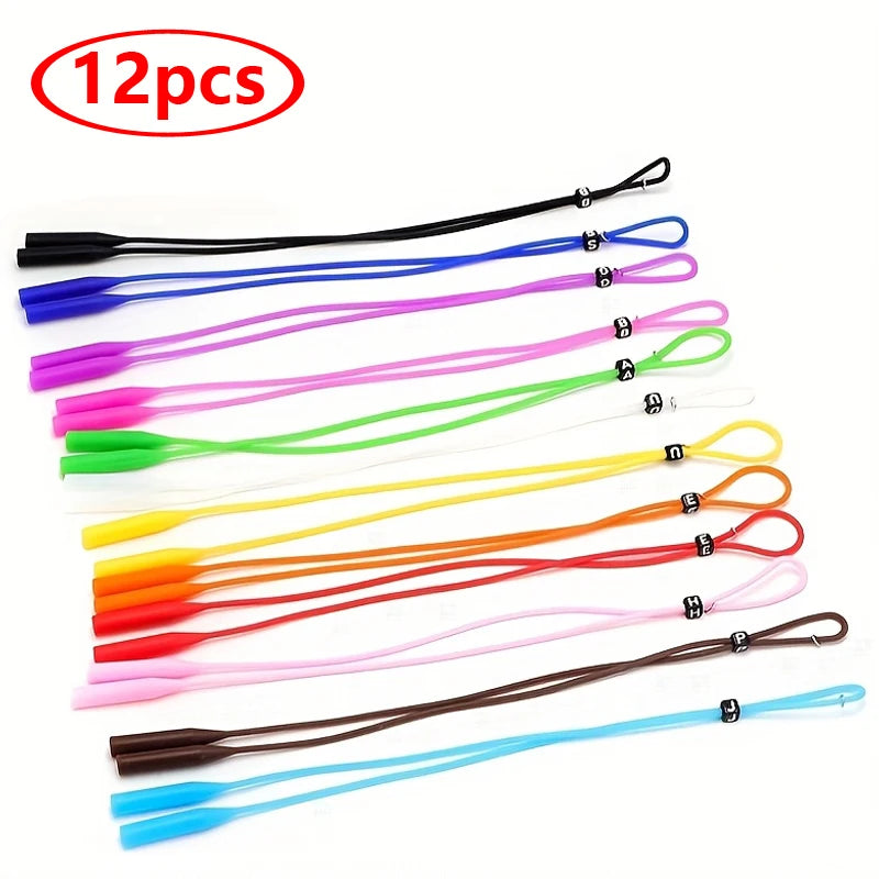 Fashion Sports Eyewear Retainer Candy Color Silicone Sunglasses Women Men Eyeglasses Straps Adjustable Glasses Elastic Holder