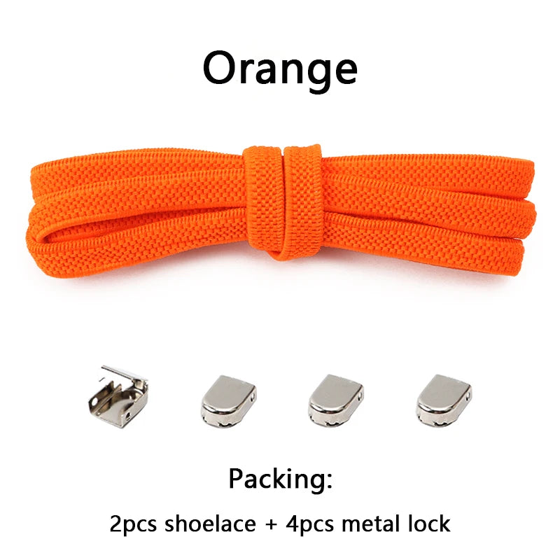 No Tie Elastic Shoe Laces One Size Fits All Adult and Kids Shoes Shoelaces for Sneakers Shoelace Tieless Flat Expand Shoestrings