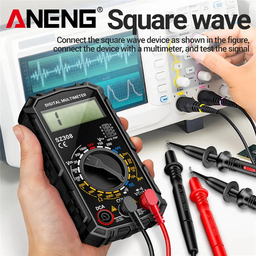 ANENG SZ308 Digital Multimeter   AC/DC Current Meter Voltage Resistance Meter Electrician LCD Backlight Ohm Square Wave Test