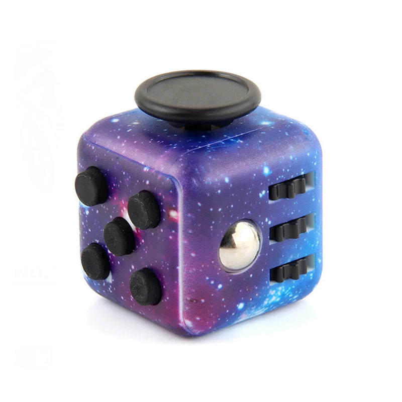 6/12 Sides Cube Decompression Toy Rainbow Stress Relief Autism ADHD OCD Anxiety Sensory Toys Fingertip Desk Toy for Kids Adult