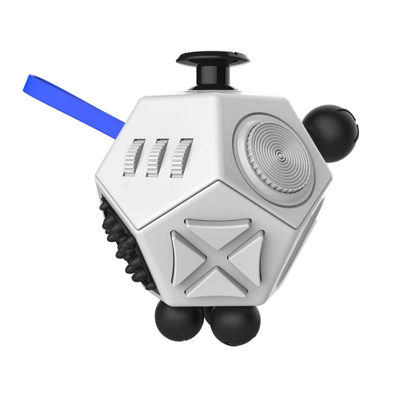 6/12 Sides Cube Decompression Toy Rainbow Stress Relief Autism ADHD OCD Anxiety Sensory Toys Fingertip Desk Toy for Kids Adult