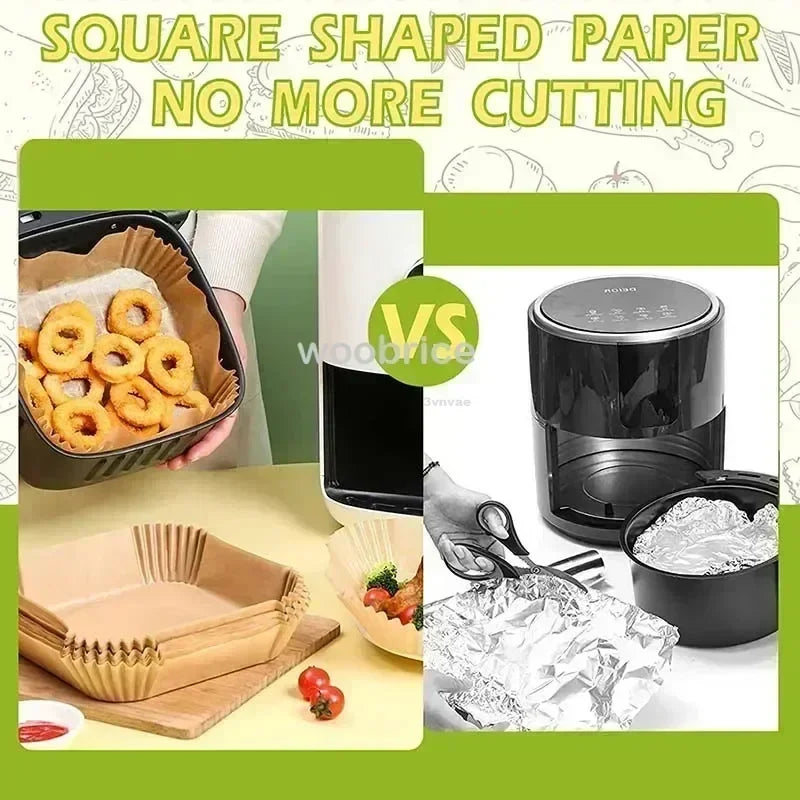 20cm Air Fryer Paper Liner Pastry Accessories Airfryer Cooking Baking Paper Tool Aerogrill Parchment Oven Disposable Dishes