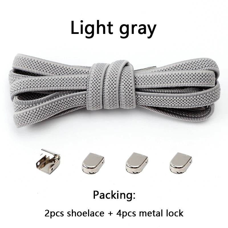 No Tie Elastic Shoe Laces One Size Fits All Adult and Kids Shoes Shoelaces for Sneakers Shoelace Tieless Flat Expand Shoestrings