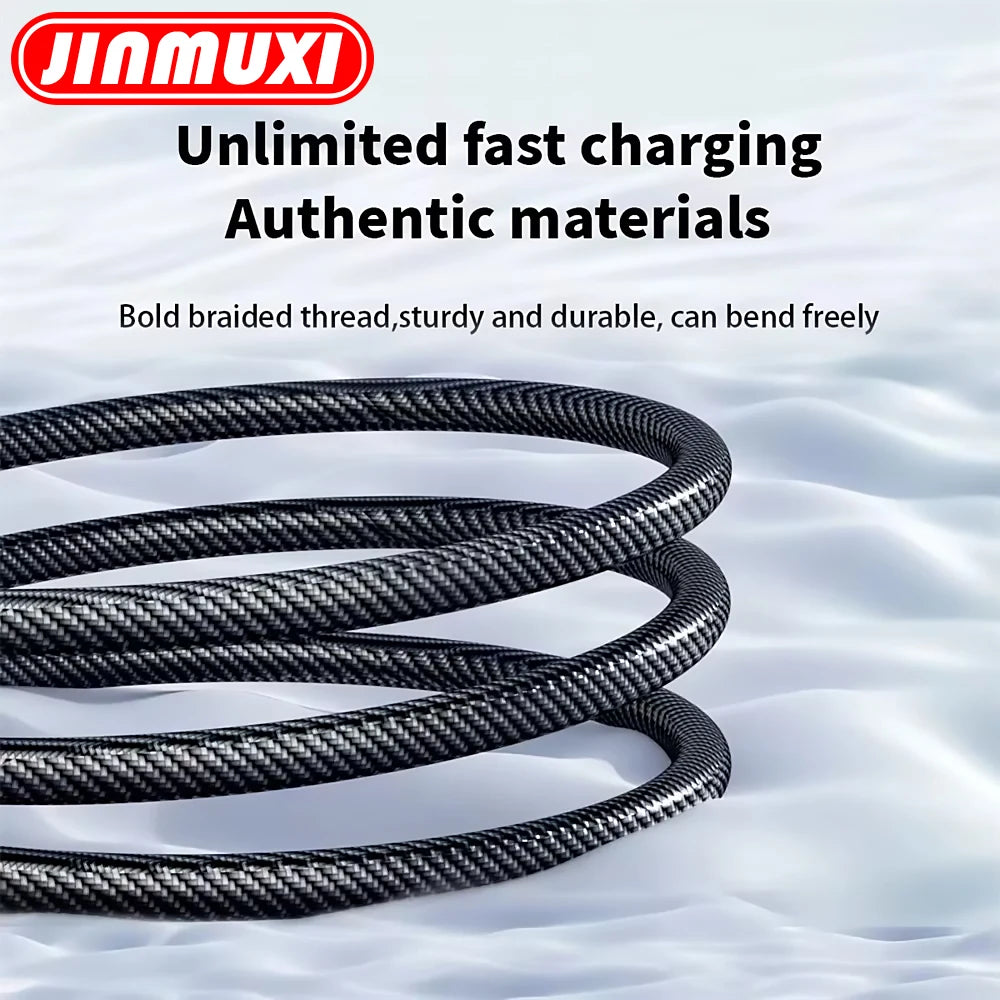 6A 120W USB A To Type C Super Fast Charge Cable Nylon Data Cord For Xiaomi Redmi POCO Samsung With Led Digital Display Cable