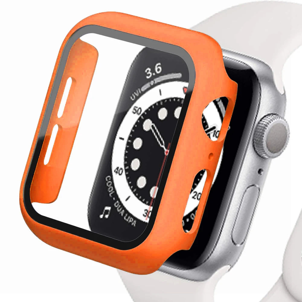 Tvrdené sklo + kryt pre príslušenstvo pre Apple Watch 45 mm 41 mm 44 mm 40 mm 42 mm Ochranný kryt obrazovky pre Apple Watch série 9 4 5 6 SE 7 8 